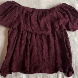 PURPLE PACSUN OFF-SHOULDER TOP